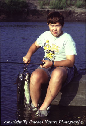Fishing on the Raccoon River, in Iowa
