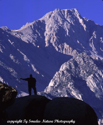 Dave Fox (tour participant) in the Alabama Hills of California